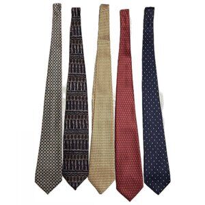 Lot of 5 Men's Silk Ties Vintage in Excellent Used Condition